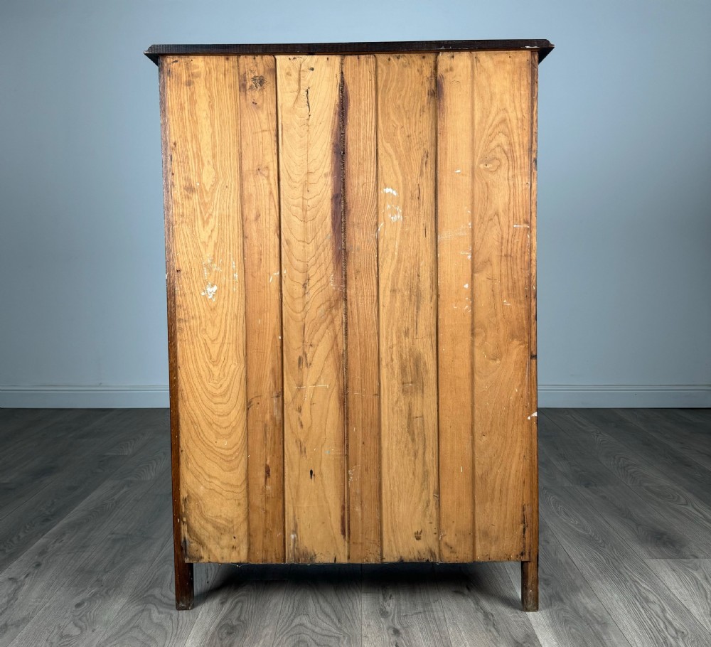 Antique 20th Century Carved Oak Wardrobe Of Small Proportion View VI