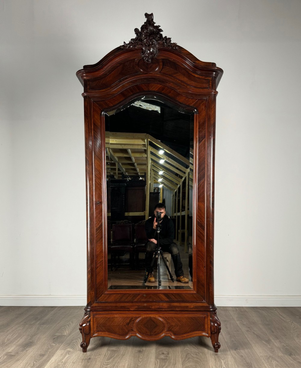Antique 19th Century French Armoire In Rosewood