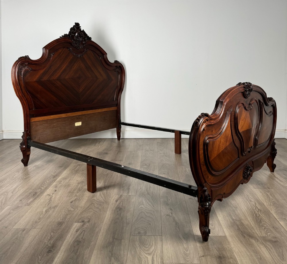 Antique 19th Century French Double Bed In Rosewood