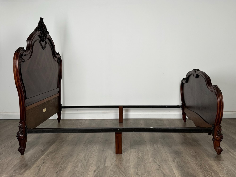 Antique 19th Century French Double Bed In Rosewood View IV