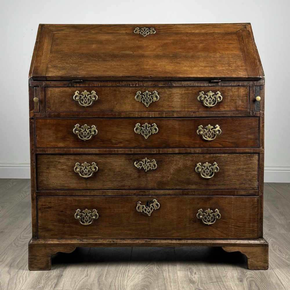 Antique 18th Century Bureau In Oak 
