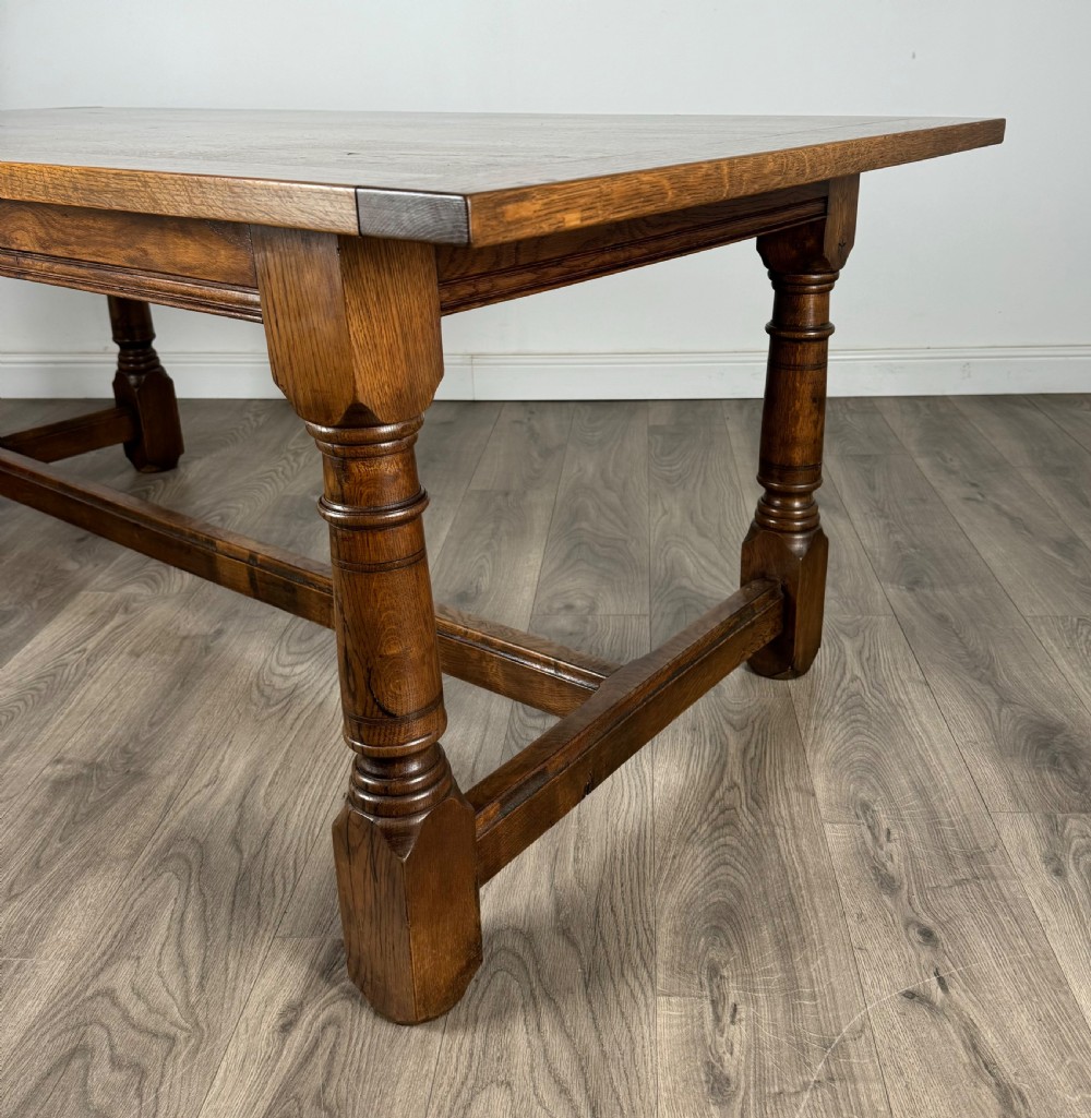 Antique 20th Century Fine Quality Oak Refractory Dining Table  View IV