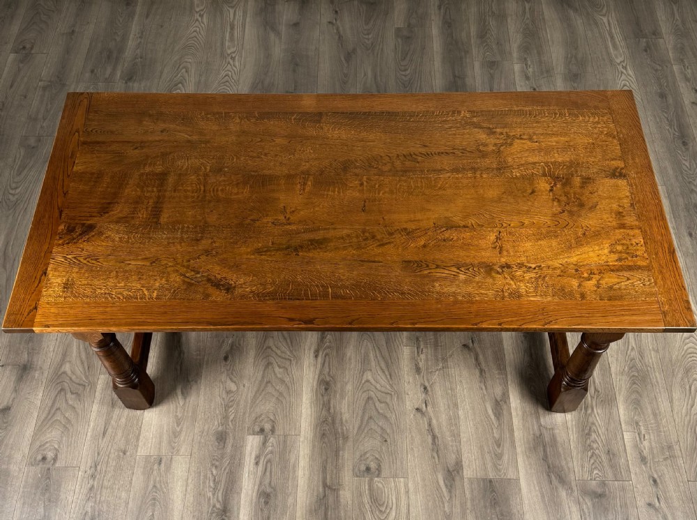 Antique 20th Century Fine Quality Oak Refractory Dining Table  View V