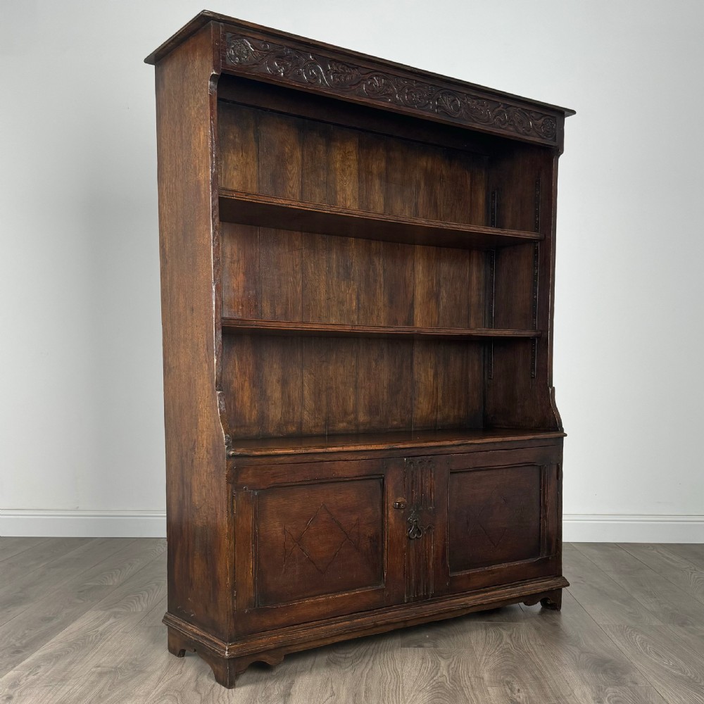 Antique 20th Century Carved Oak Bookcase 
 View IX