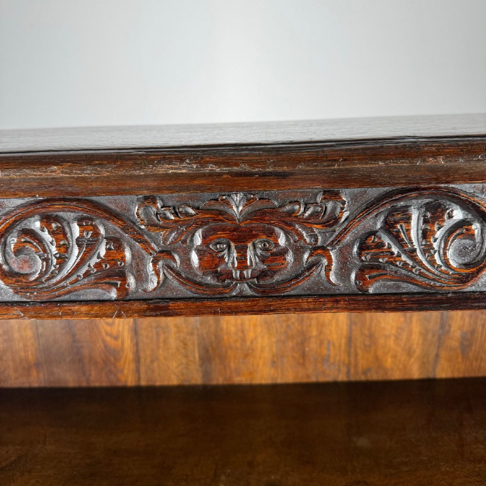 Antique 20th Century Carved Oak Bookcase 
 View XI