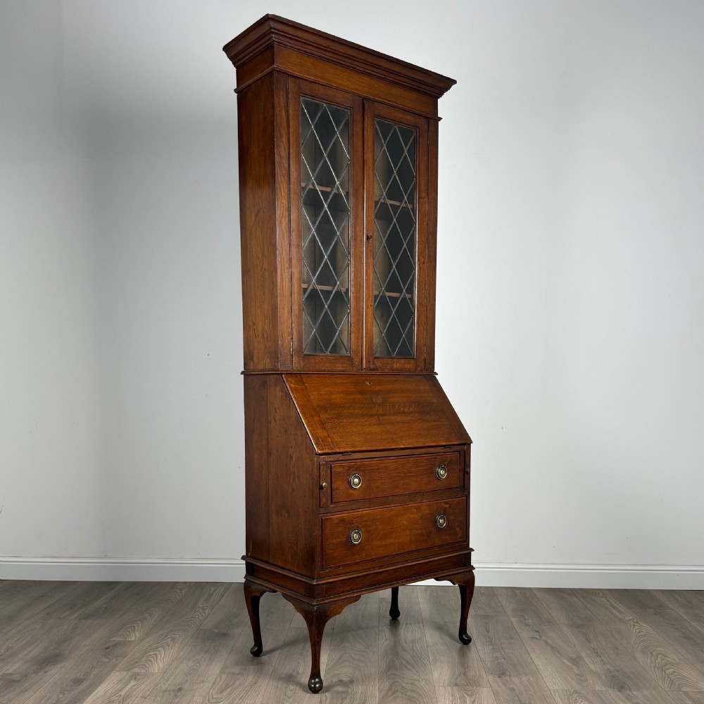 Antique 20th Century Bureau Bookcase In Oak View IX