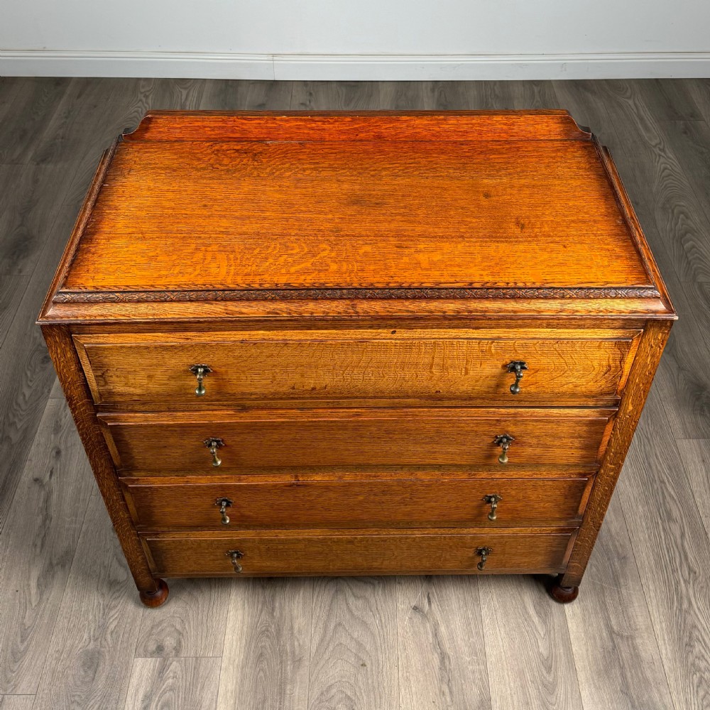 Antique 20th Century Chest Of Drawers In Golden Oak  View VIII
