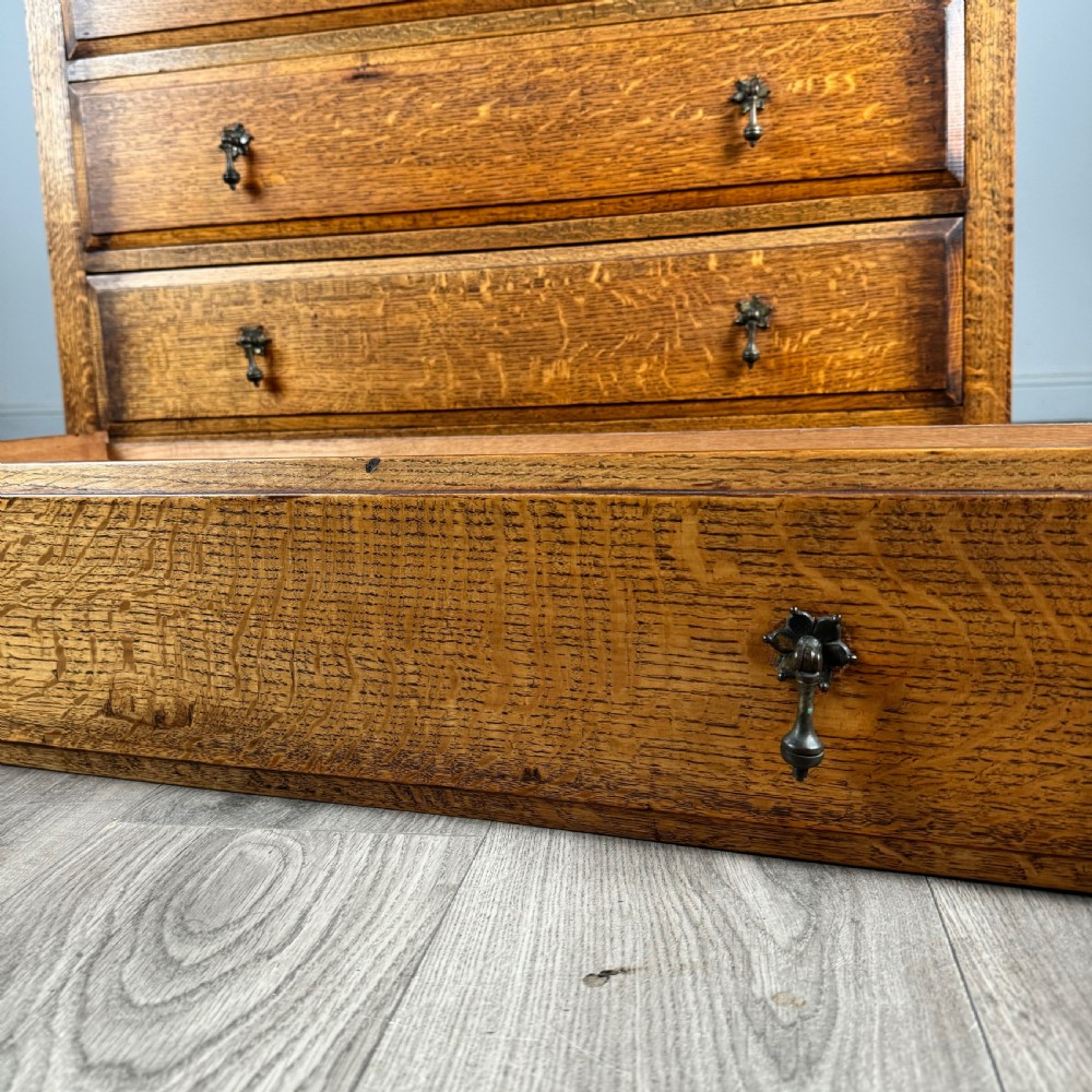 Antique 20th Century Chest Of Drawers In Golden Oak  View X
