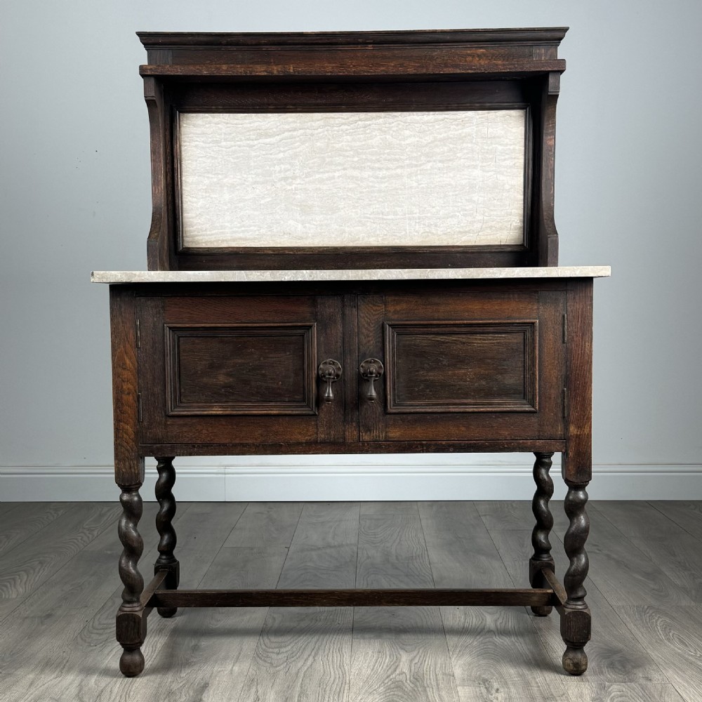 Antique 20th Century Washstand In Oak