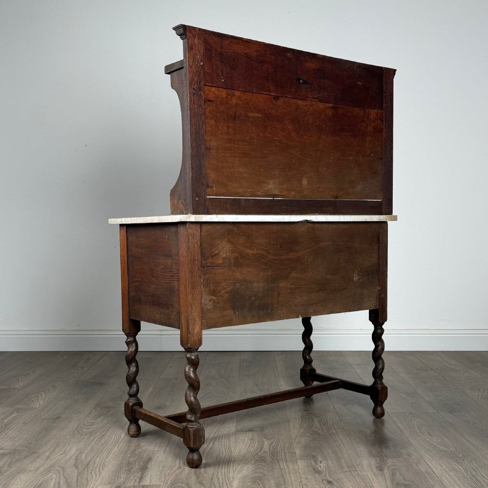 Antique 20th Century Washstand In Oak View IV