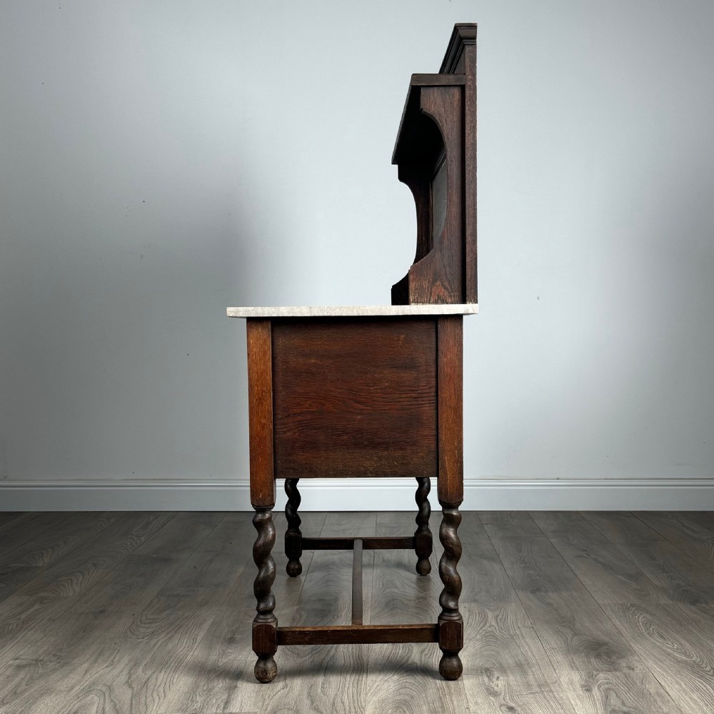 Antique 20th Century Washstand In Oak View V