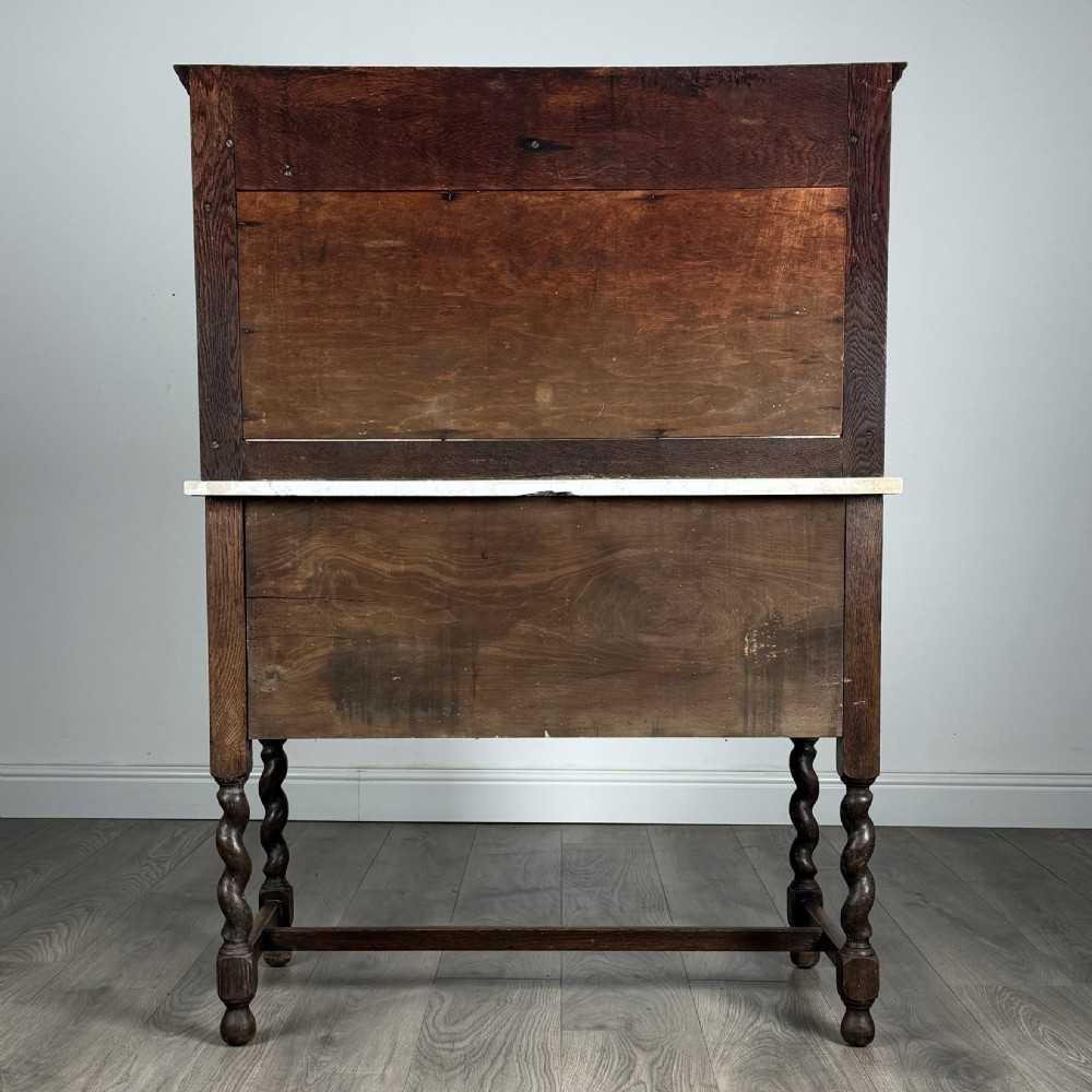Antique 20th Century Washstand In Oak View VI
