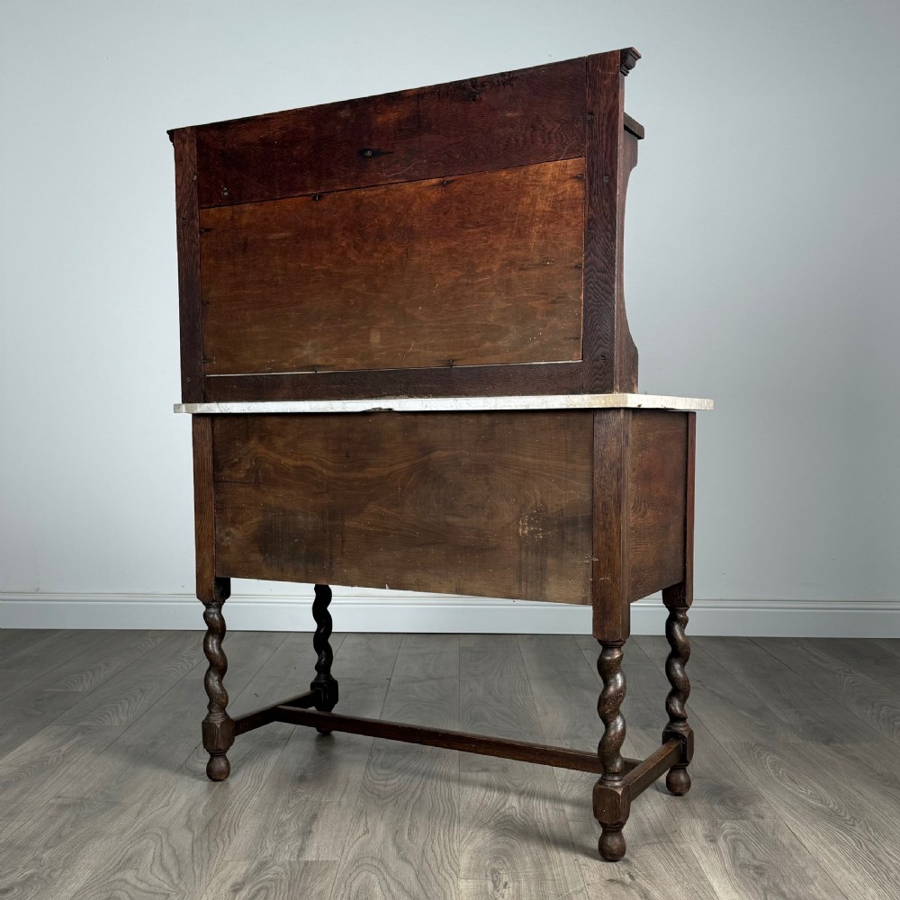 Antique 20th Century Washstand In Oak View VII