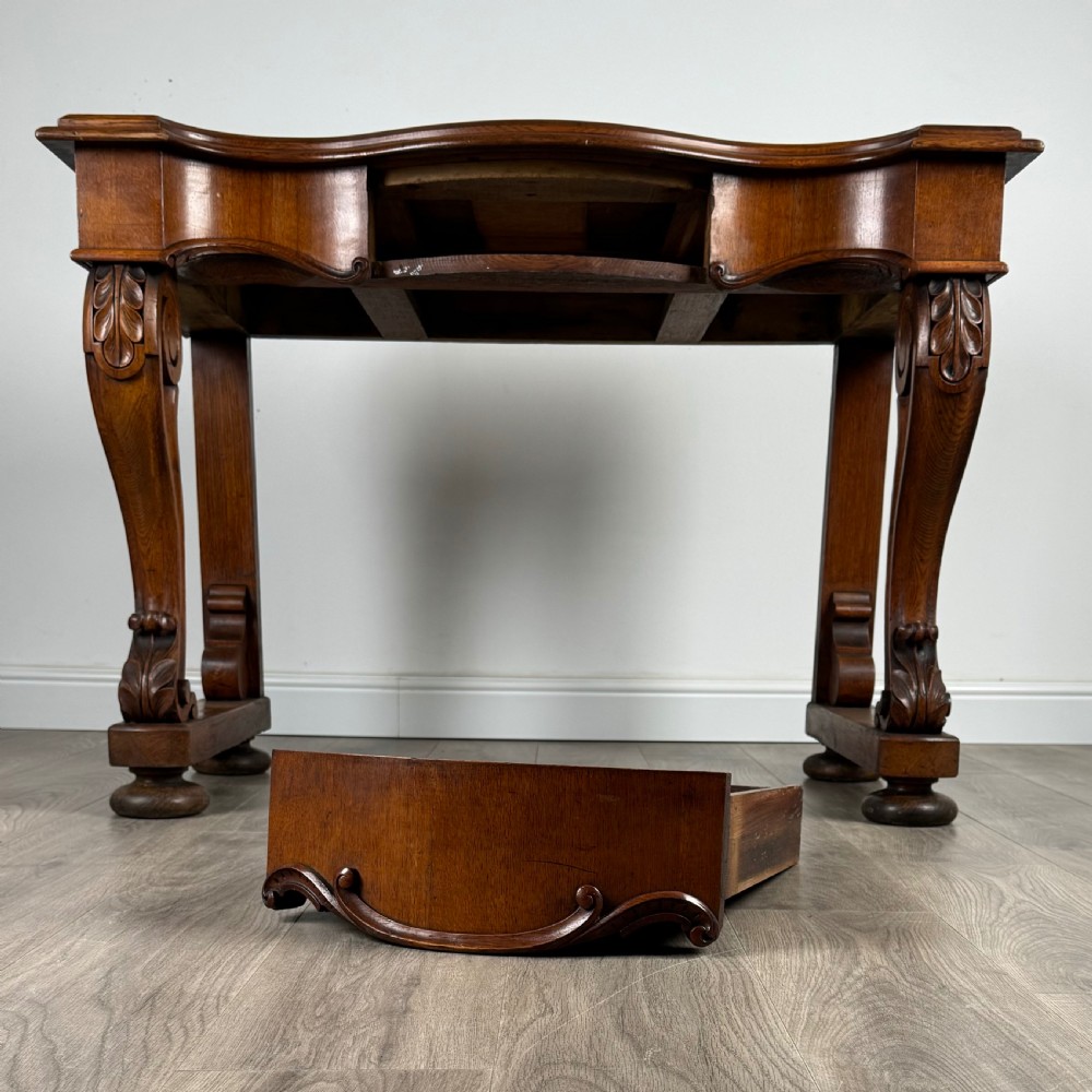 Antique 19th Century Console Table / Side Table In Oak  View X