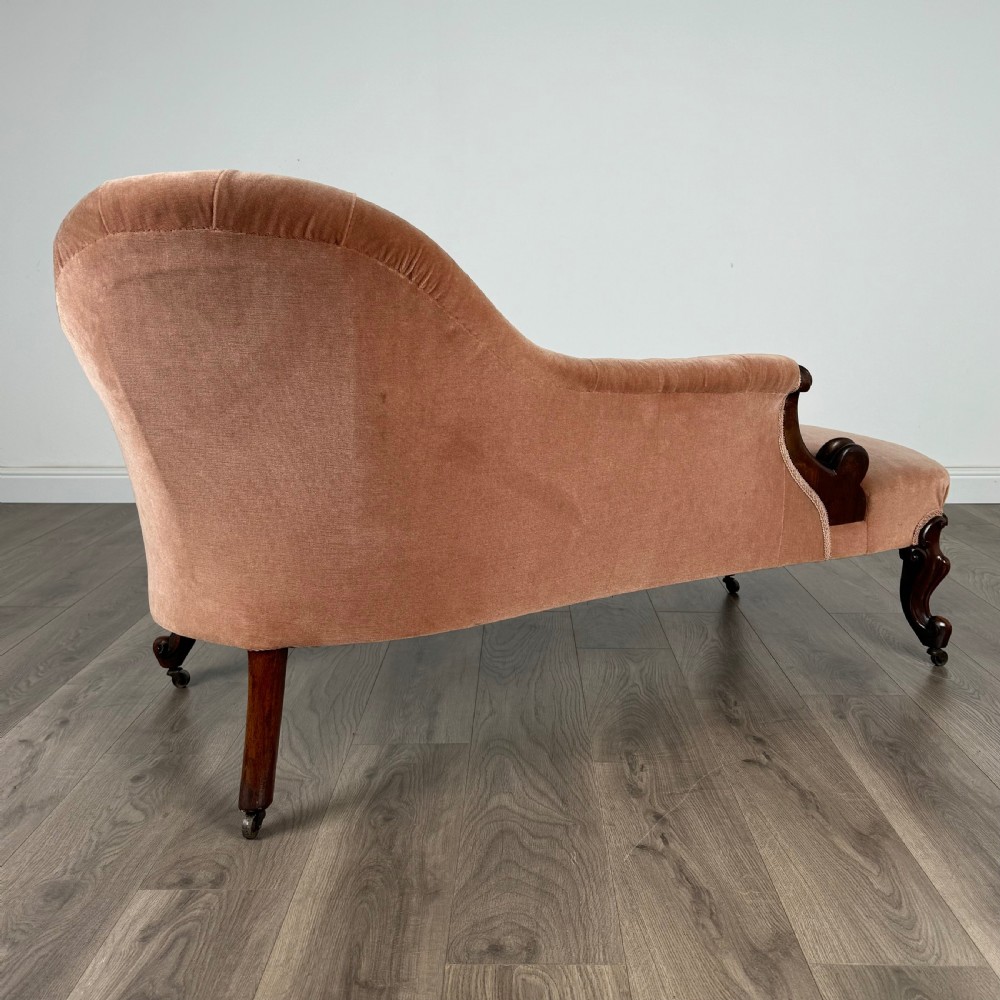  Antique 19th Century Chaise Lounge In Mahogany  View IV