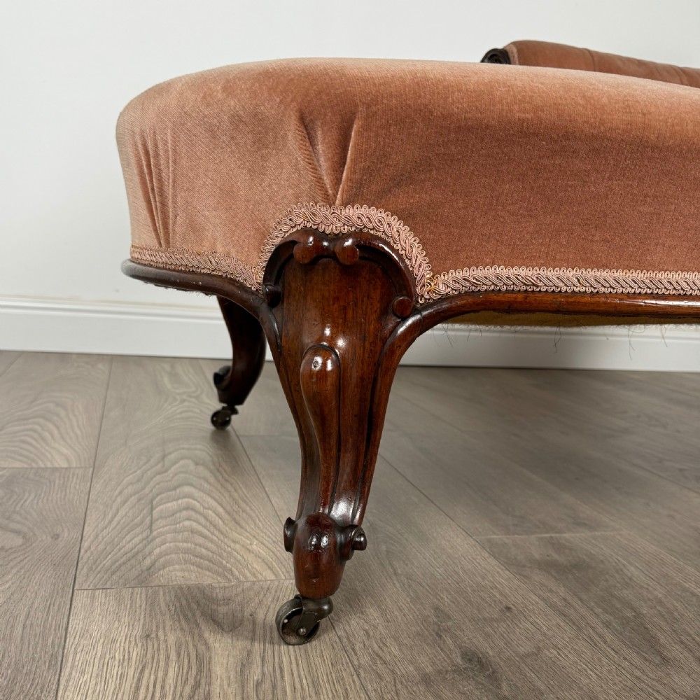  Antique 19th Century Chaise Lounge In Mahogany  View XII