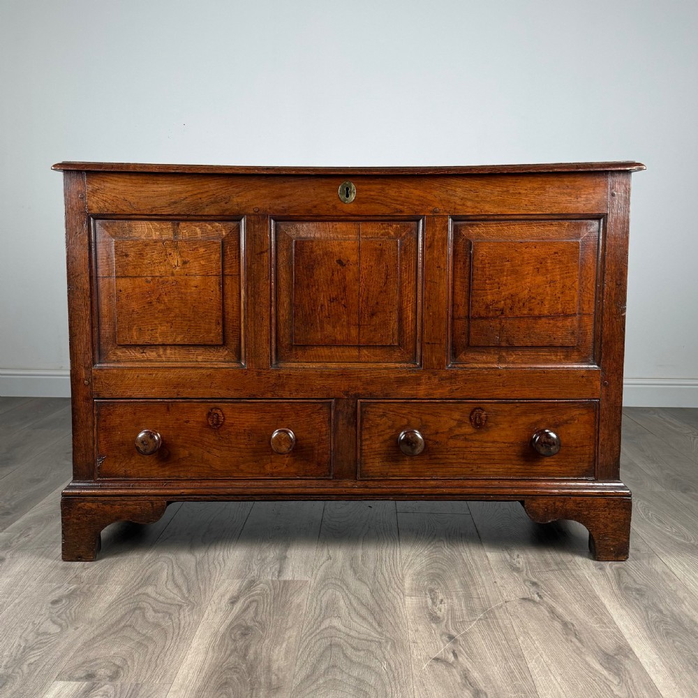 Antique 18th Century Mule Chest / Coffer In Oak 
