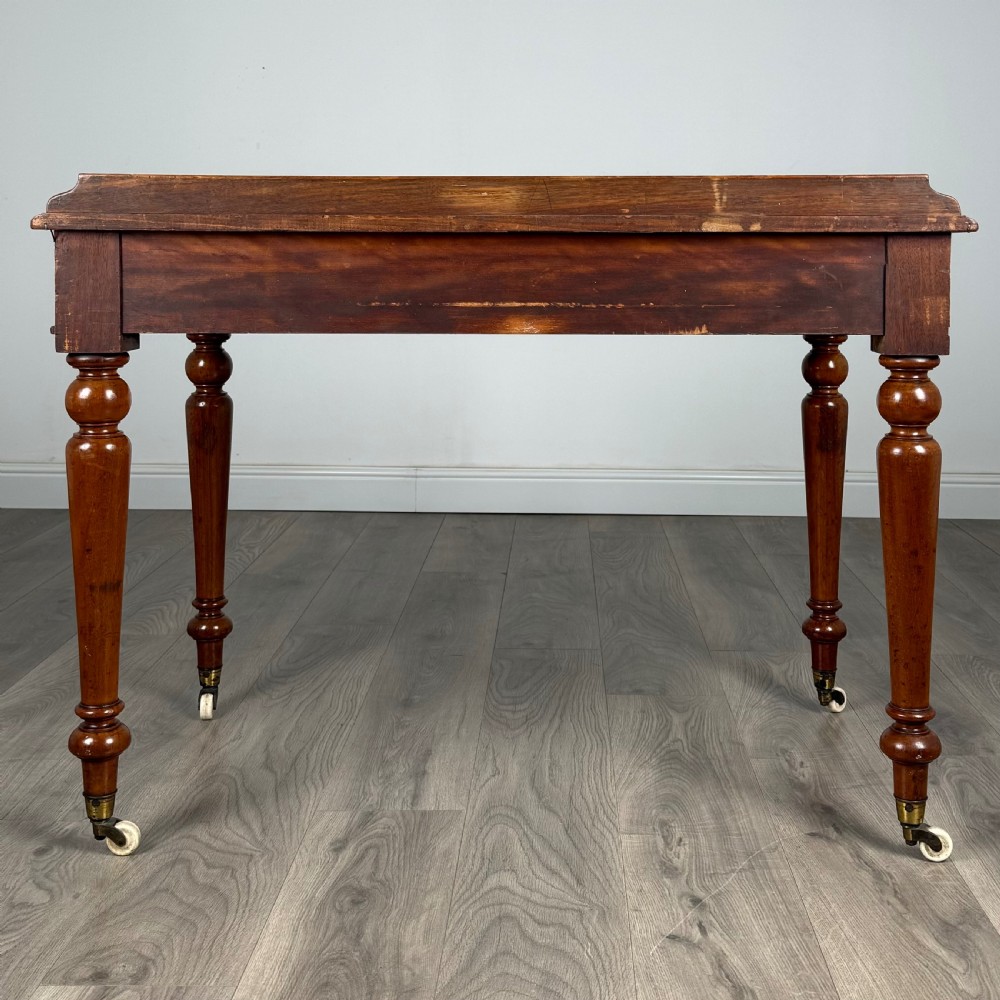  Antique 19th Century Fine Quality Writing Table In Mahogany 
 View V