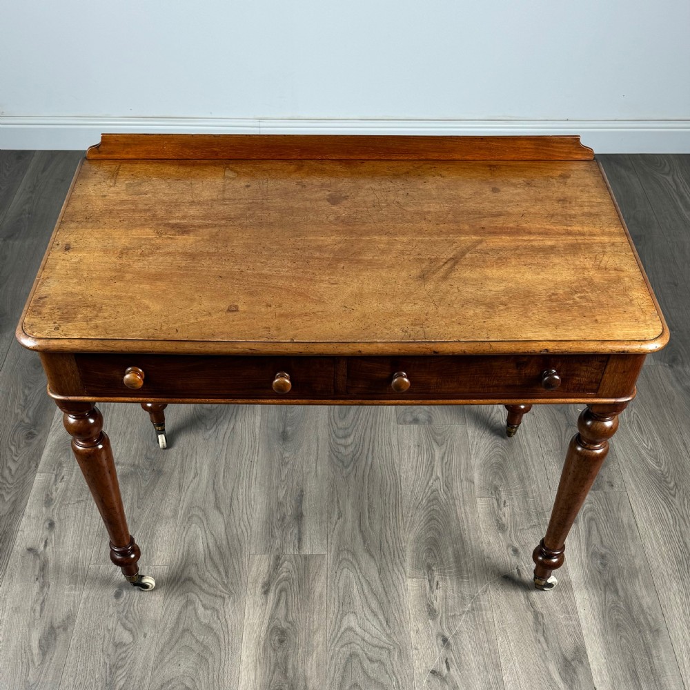  Antique 19th Century Fine Quality Writing Table In Mahogany 
 View IX