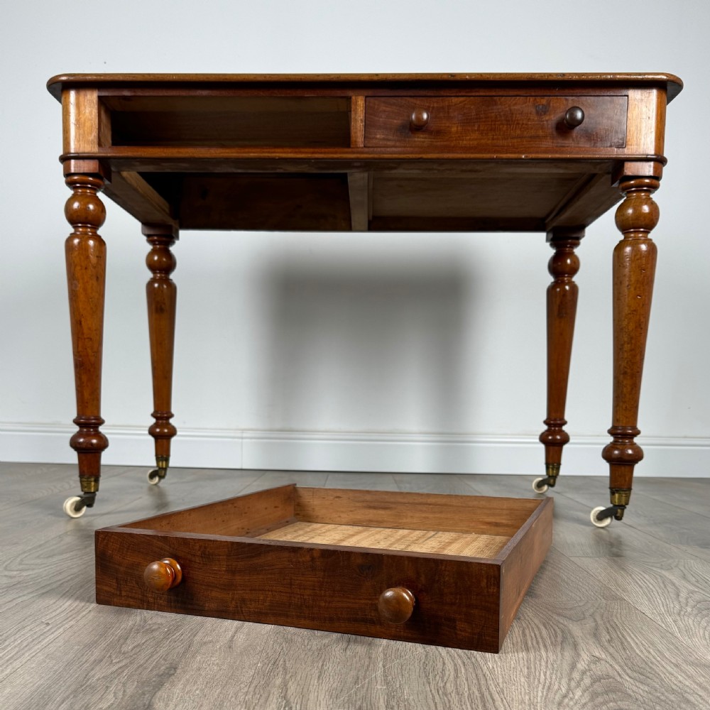  Antique 19th Century Fine Quality Writing Table In Mahogany 
 View X