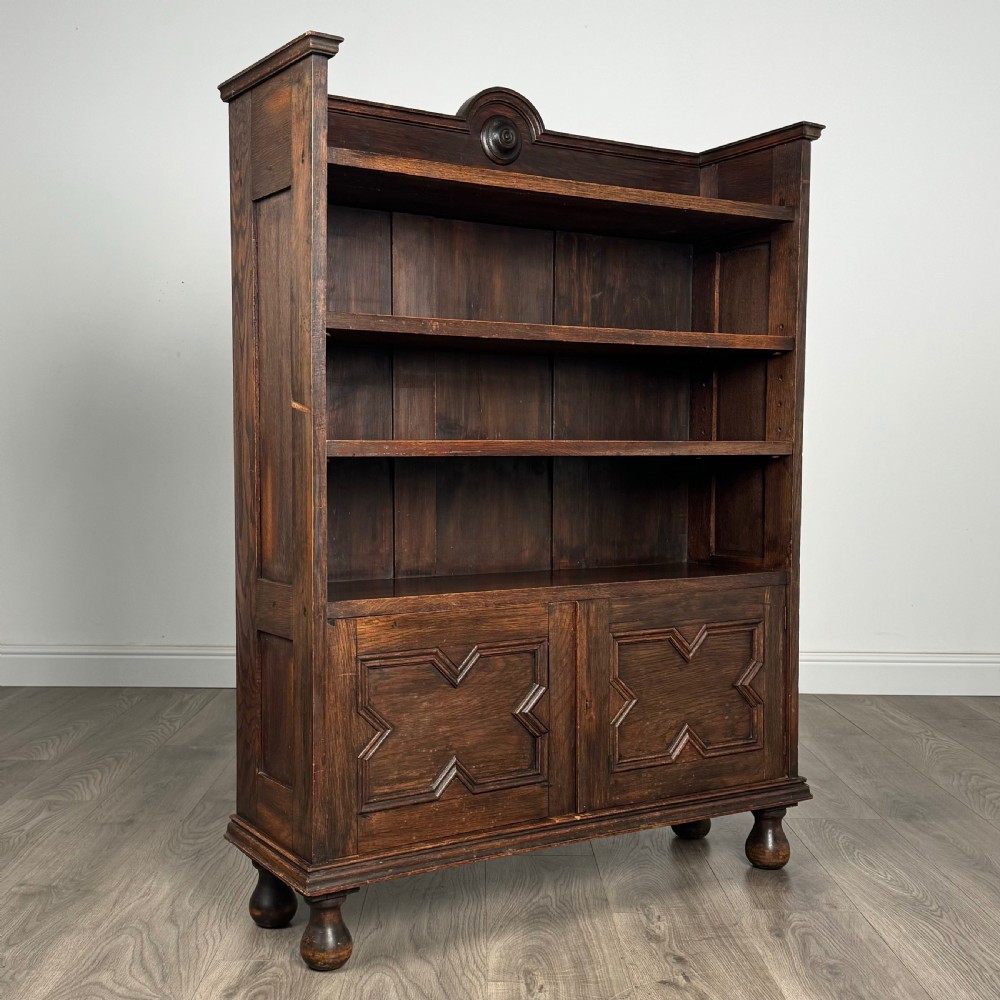 Antique 20th Century Bookcase In Oak  View IX