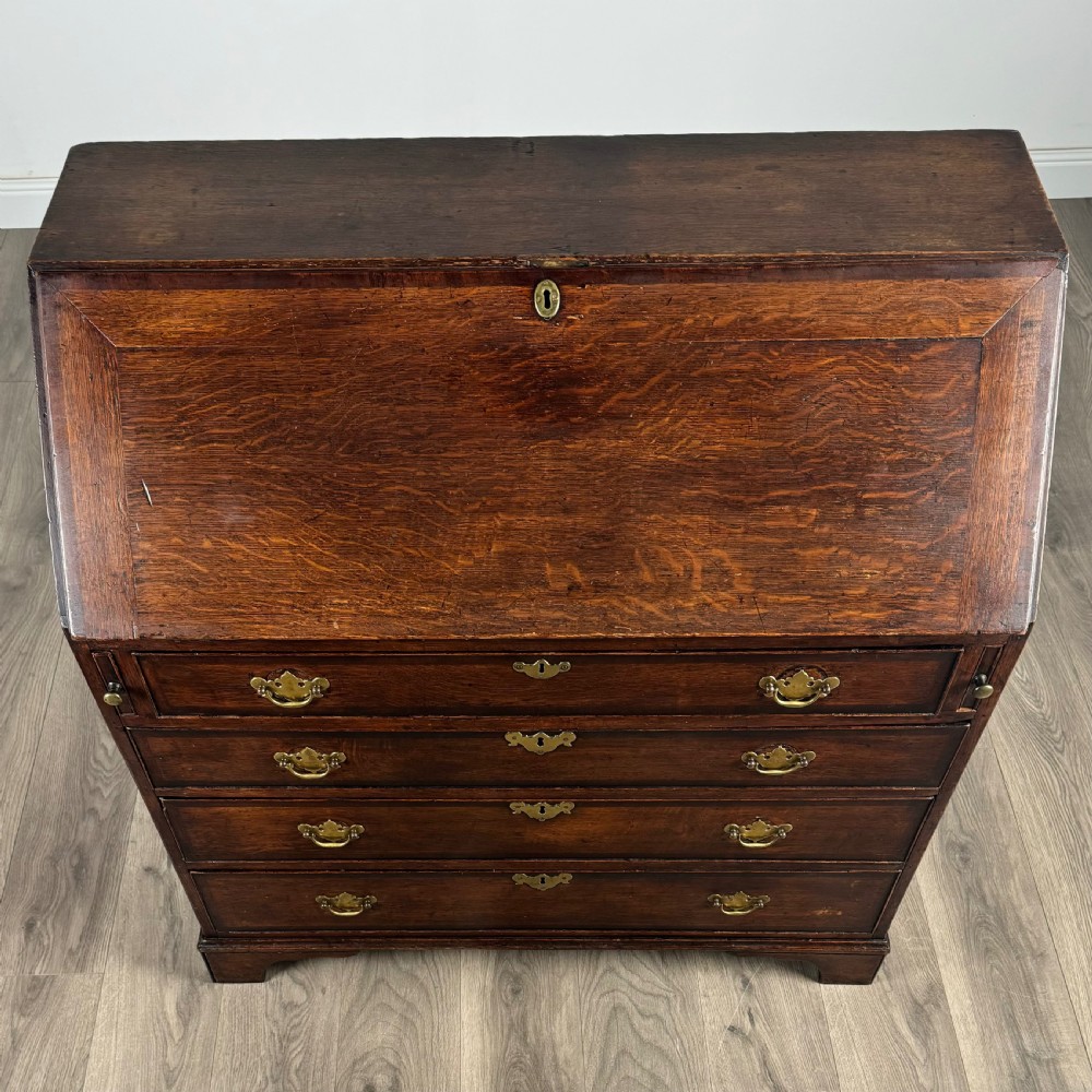 Antique 18th Century Fine Quality Bureau In Oak 
 View X