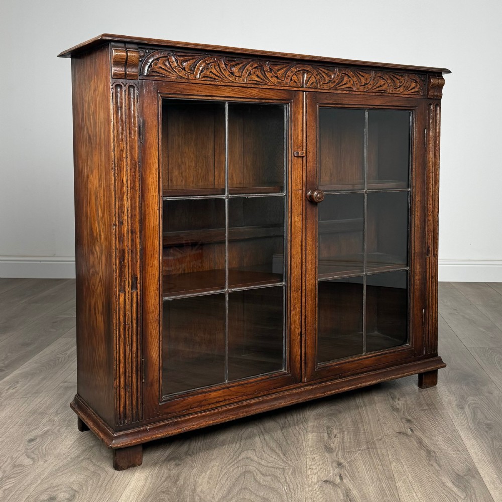  Antique 20th Century Fine Quality Bookcase In Oak 
 View IX