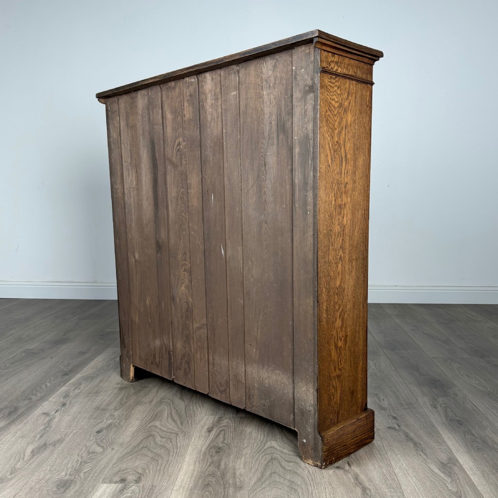  Antique 19th Century Open Bookcase In Oak  View VI