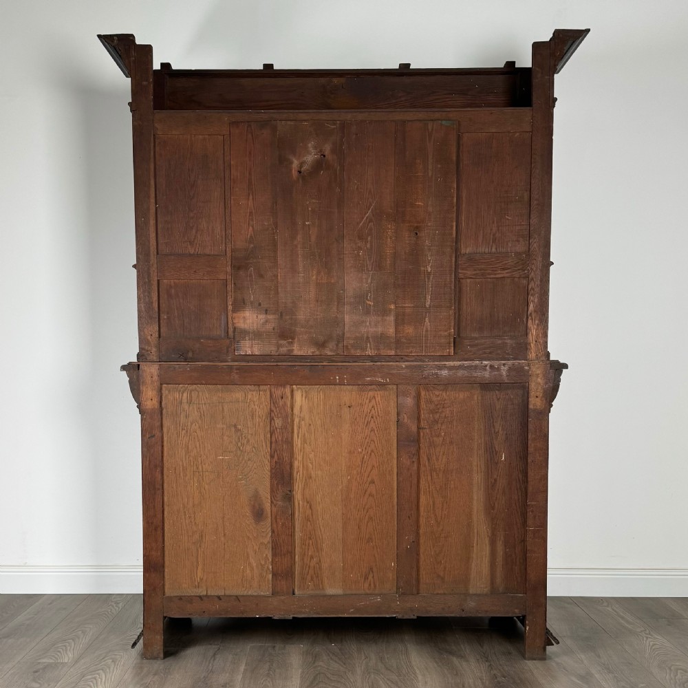 Antique 19th Century Heavily Carved Oak Mirror Back Sideboard  View VI