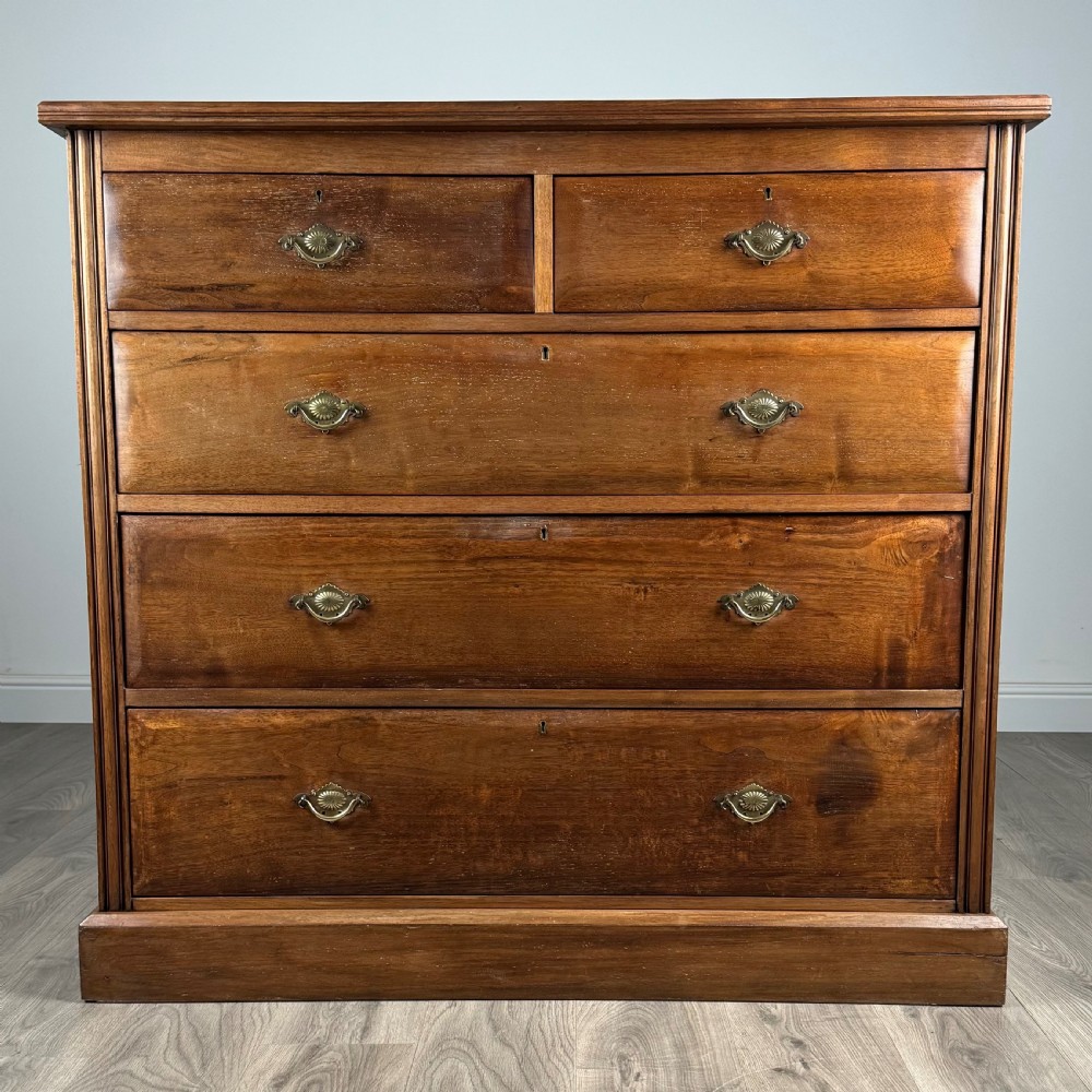 Antique 20th Century Fine Quality Walnut Chest Of Drawers 