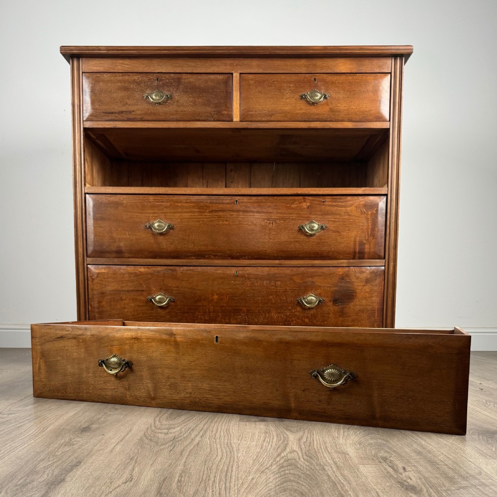 Antique 20th Century Fine Quality Walnut Chest Of Drawers  View X