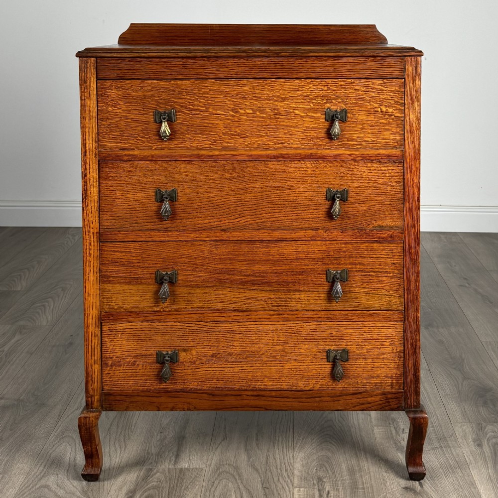 Antique 20th Century Chest Of Drawers In Oak 