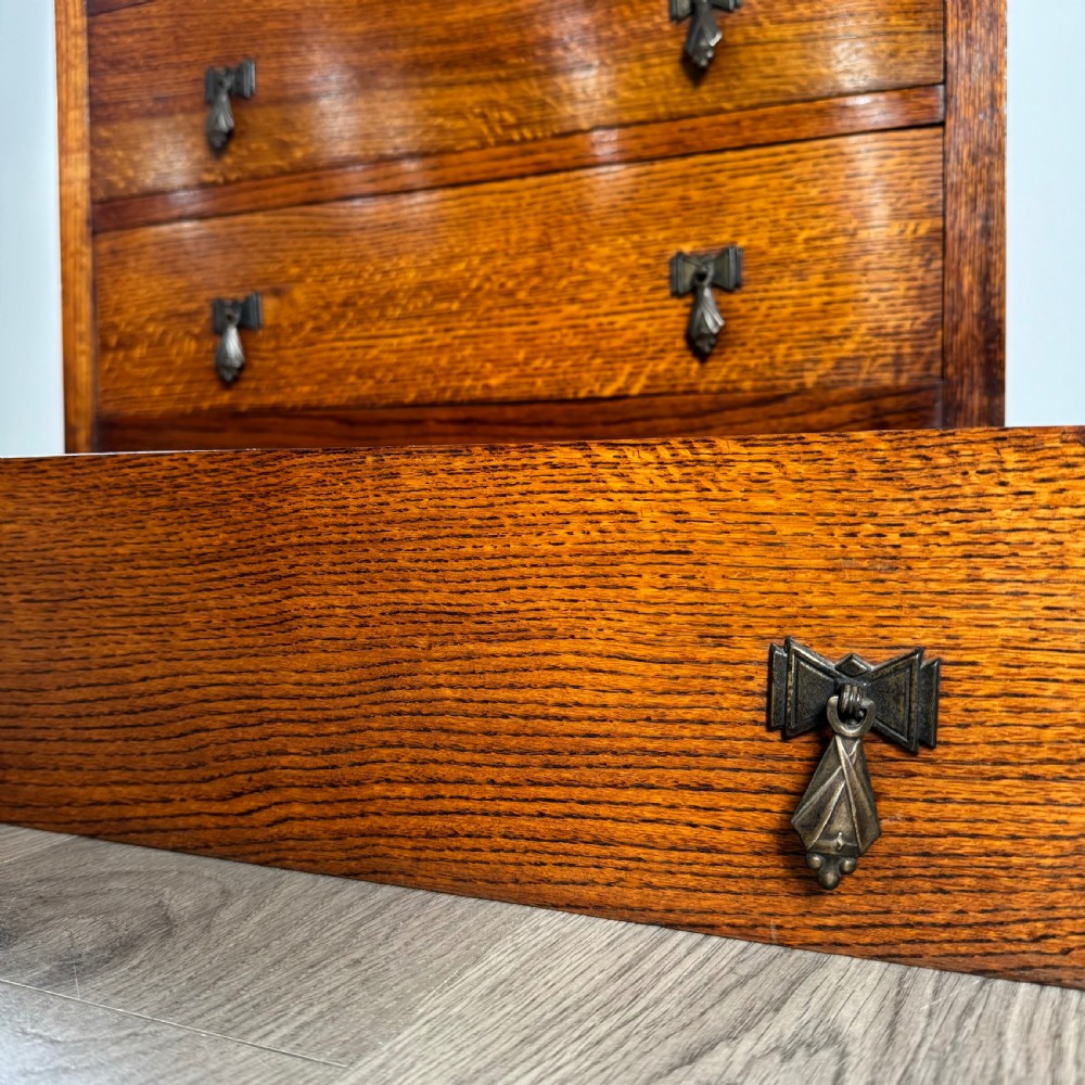 Antique 20th Century Chest Of Drawers In Oak  View XI