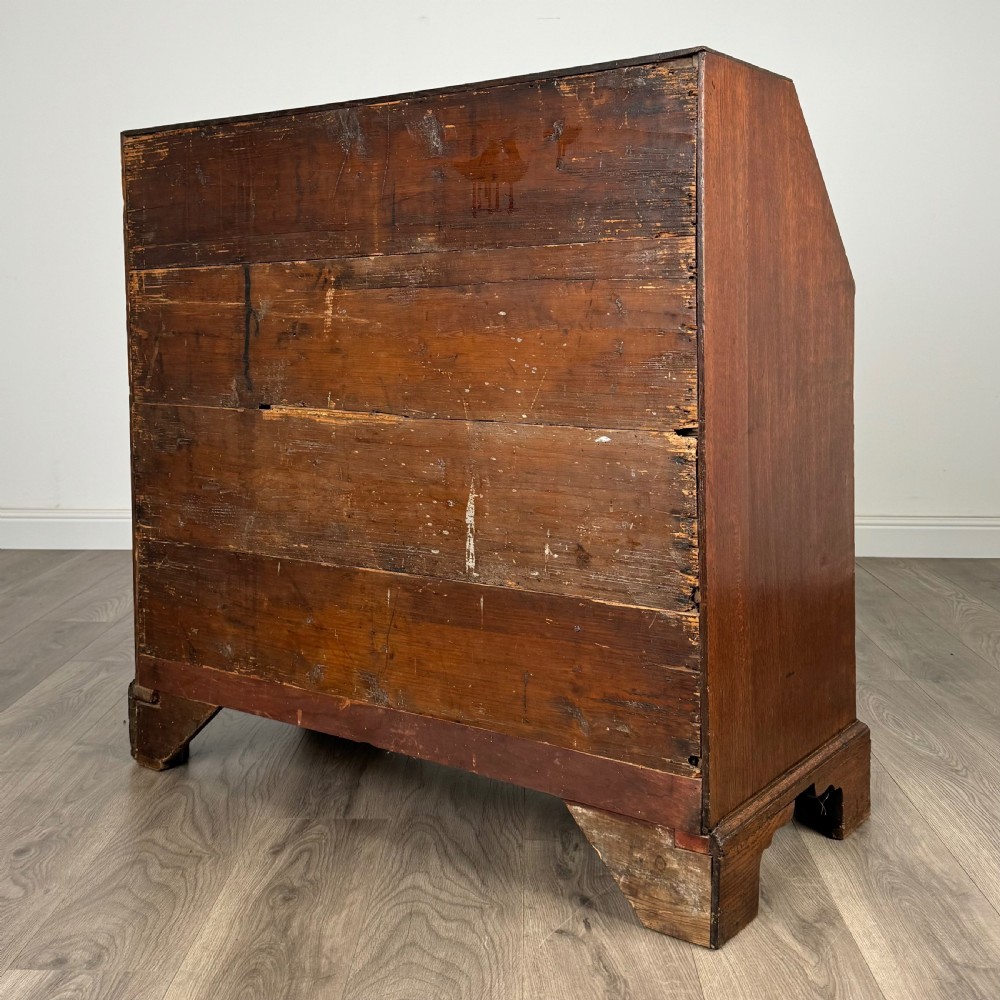 Antique 18th Century Fine Quality Oak Bureau  View VII
