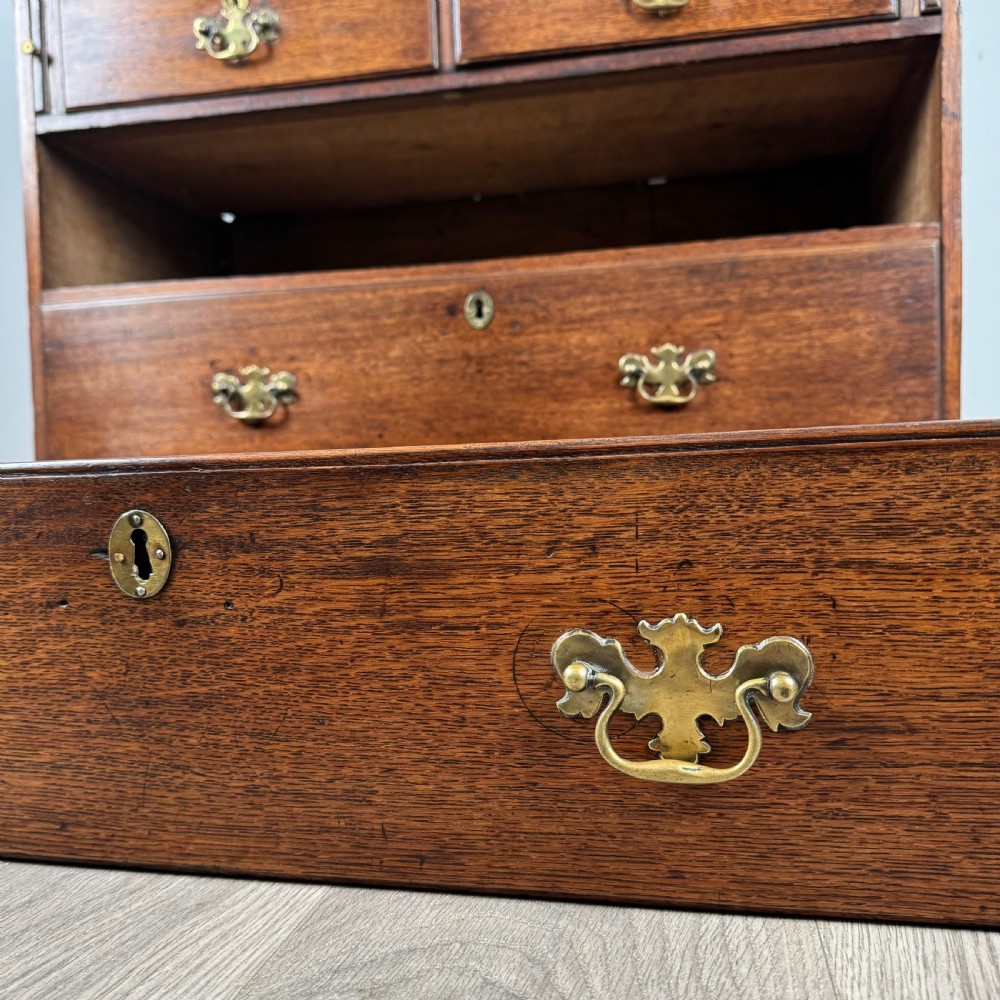 Antique 18th Century Fine Quality Oak Bureau  View XIII