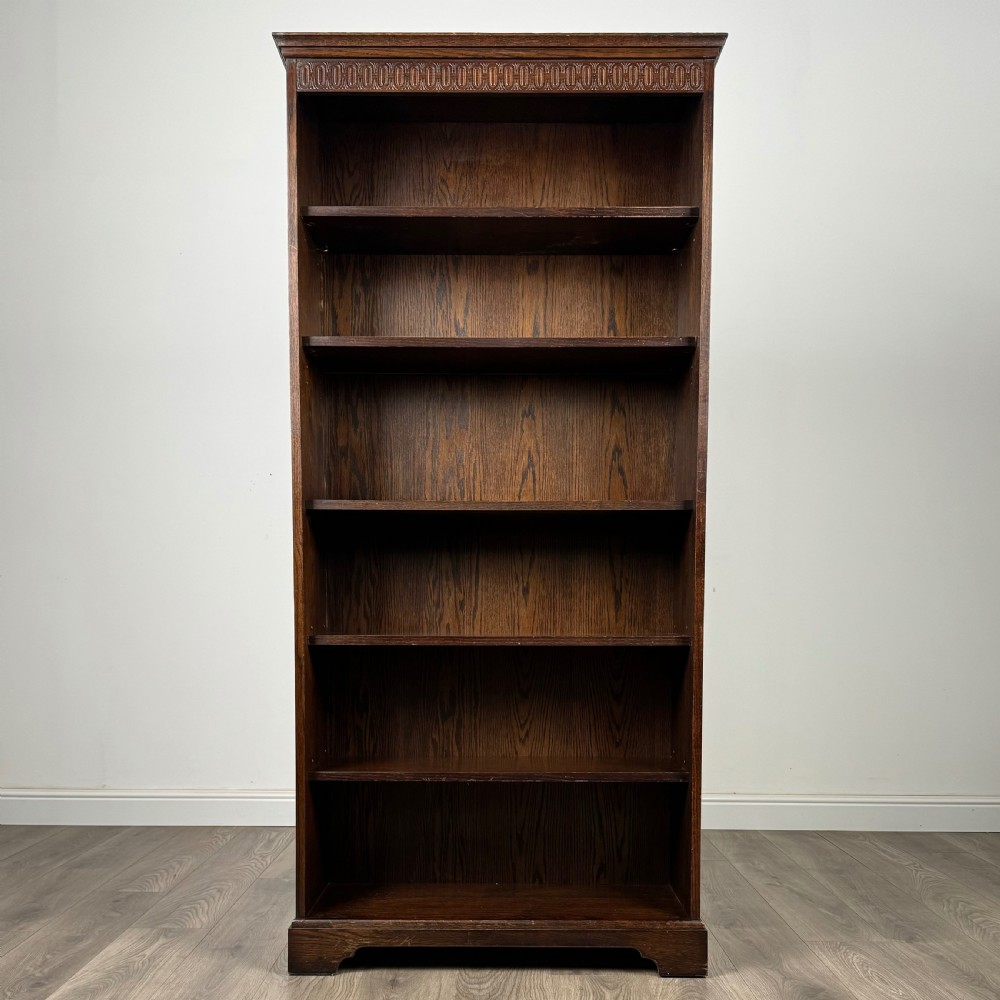  Antique 20th Century Open Bookcase In Oak 
