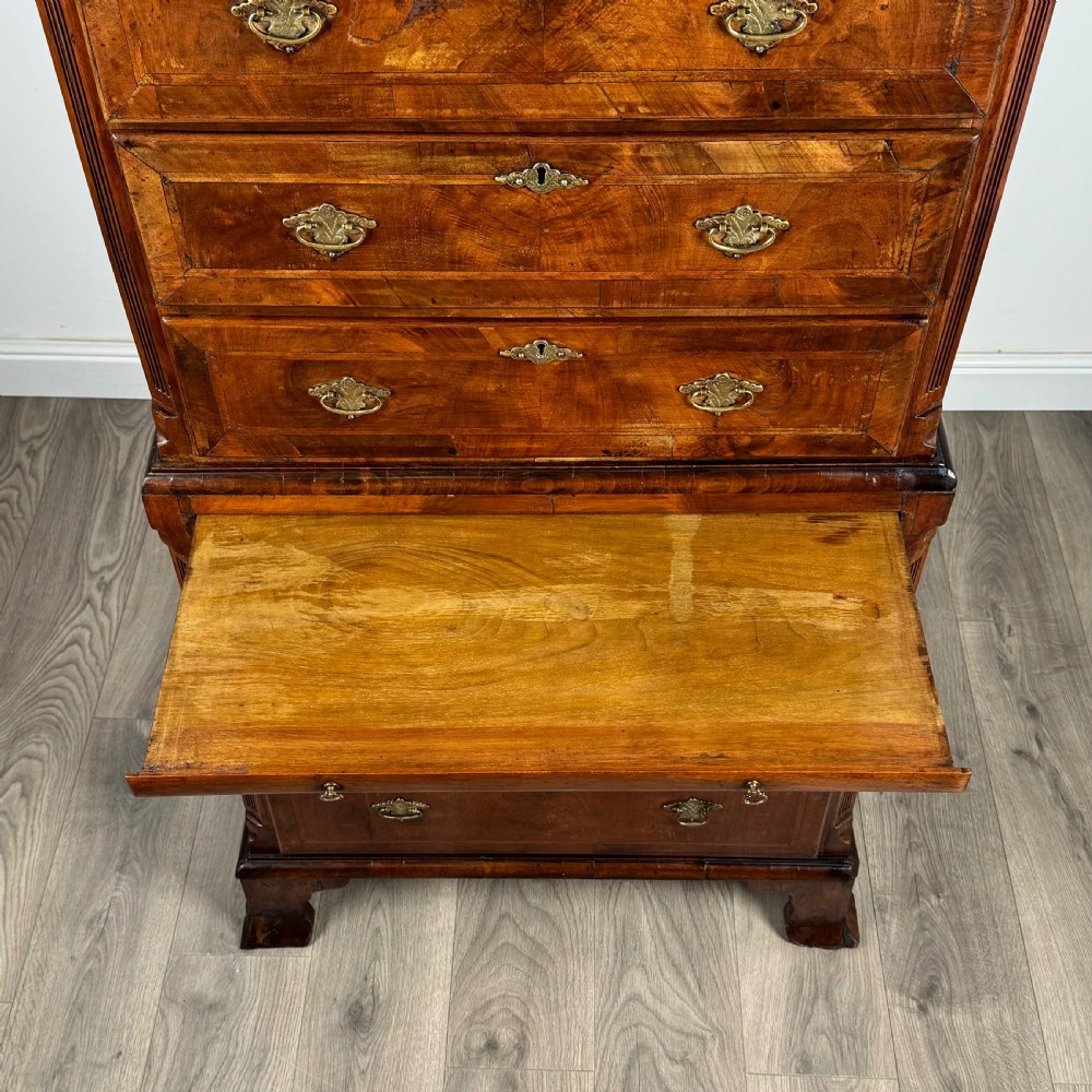 Antique Early 18th Century Dwarf Chest On Chest In Walnut  View IX
