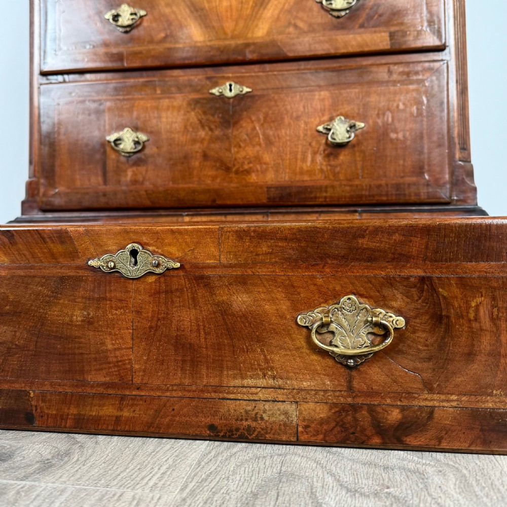 Antique Early 18th Century Dwarf Chest On Chest In Walnut  View XI