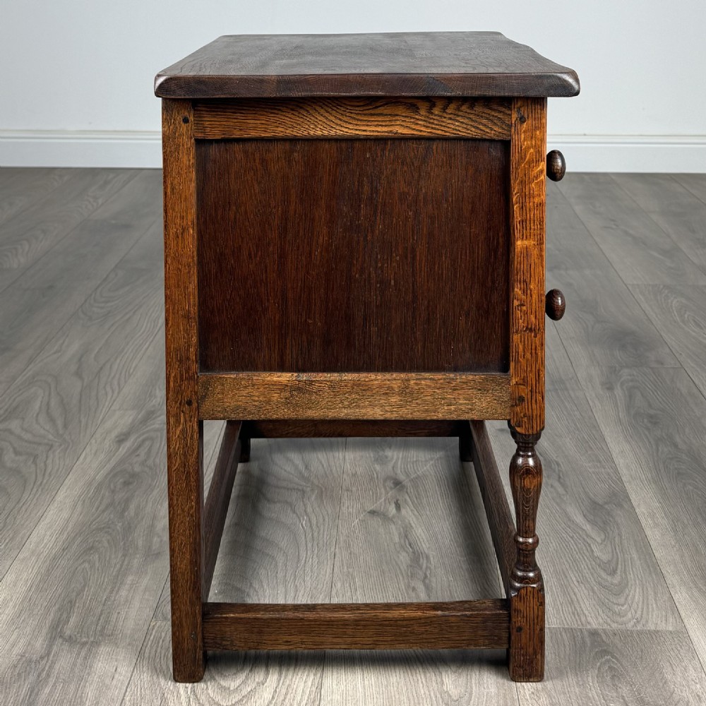  Antique 20th Century Small Cabinet In Oak View VII