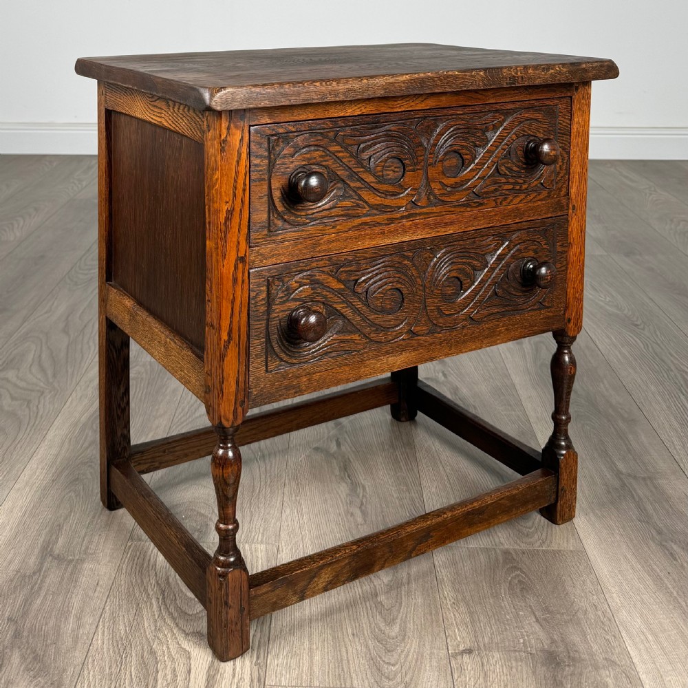  Antique 20th Century Small Cabinet In Oak View VIII