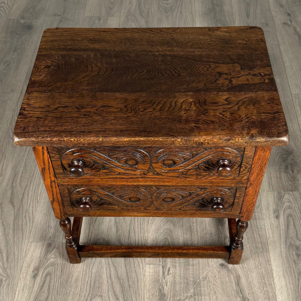  Antique 20th Century Small Cabinet In Oak View IX