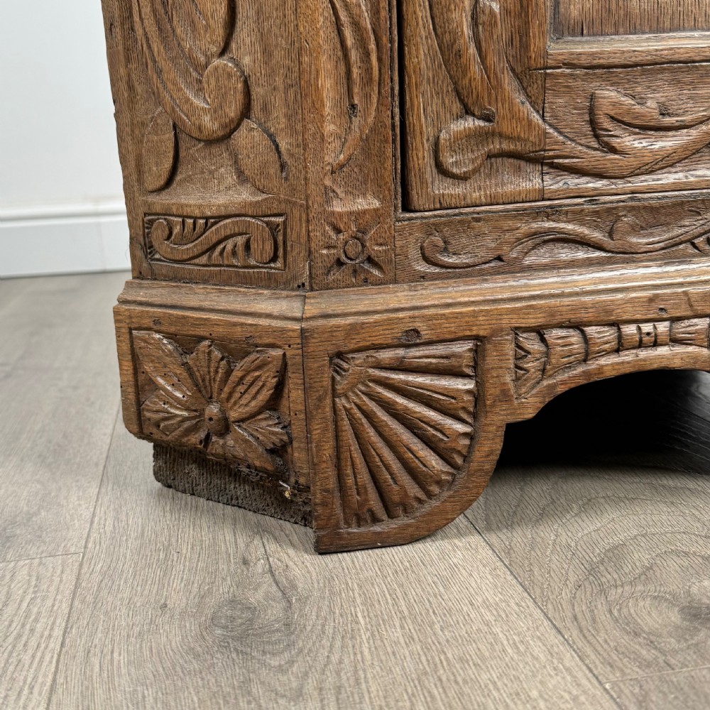 Antique 19th Century Heavily Carved Corner 
 View VI