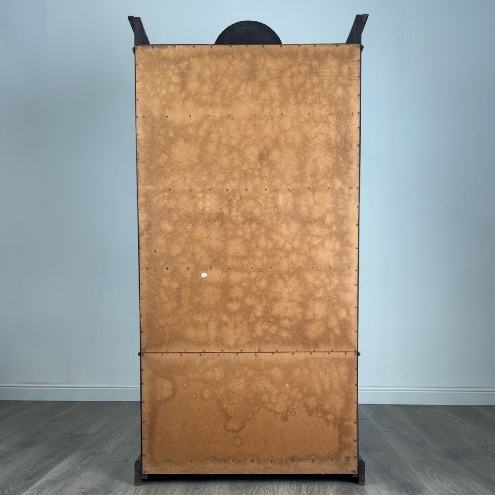 Antique 20th Century Art Nouveau Style Display Cabinet In Oak  View VI