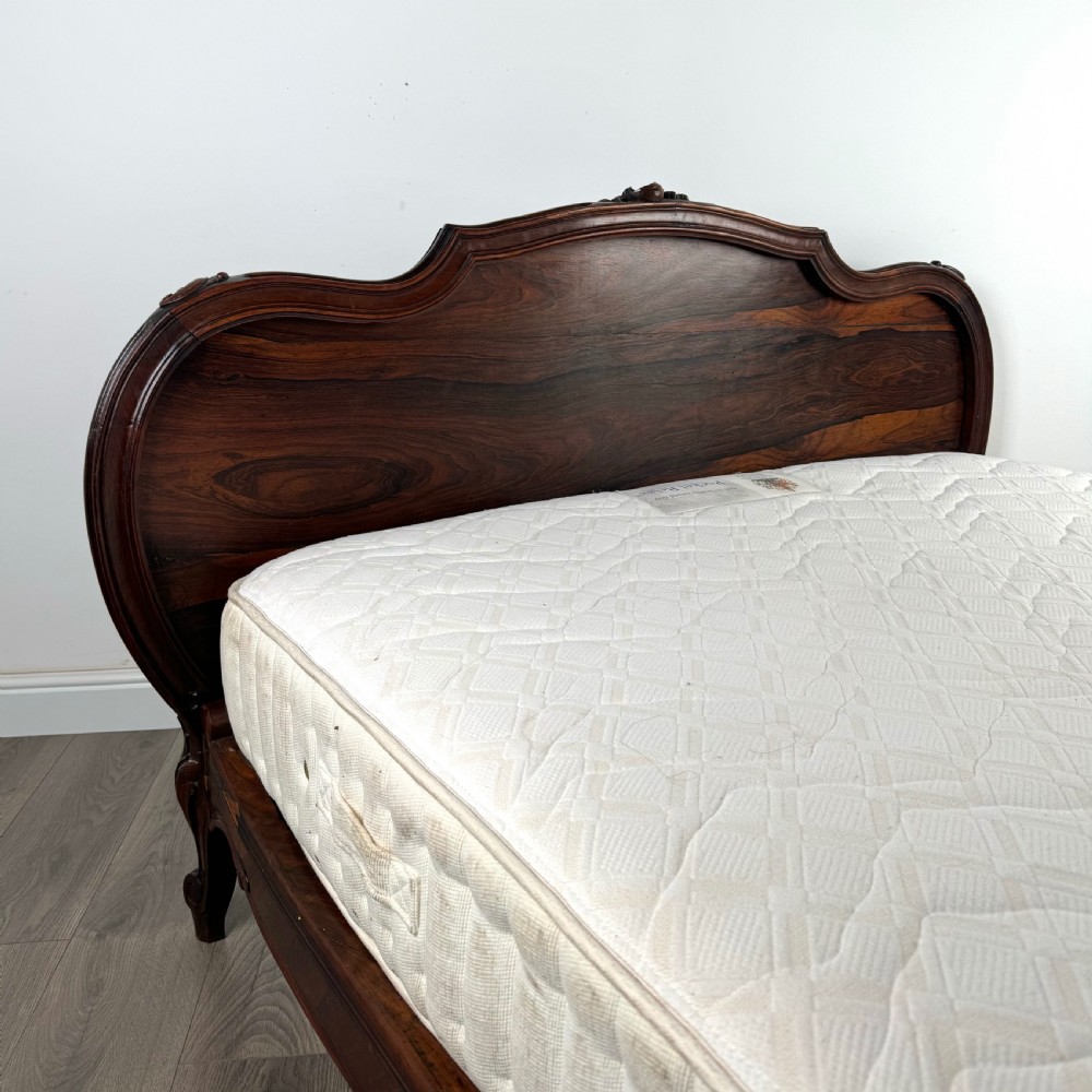 Antique 19th Century Complete French Double Bed In Rosewood 
 View VII