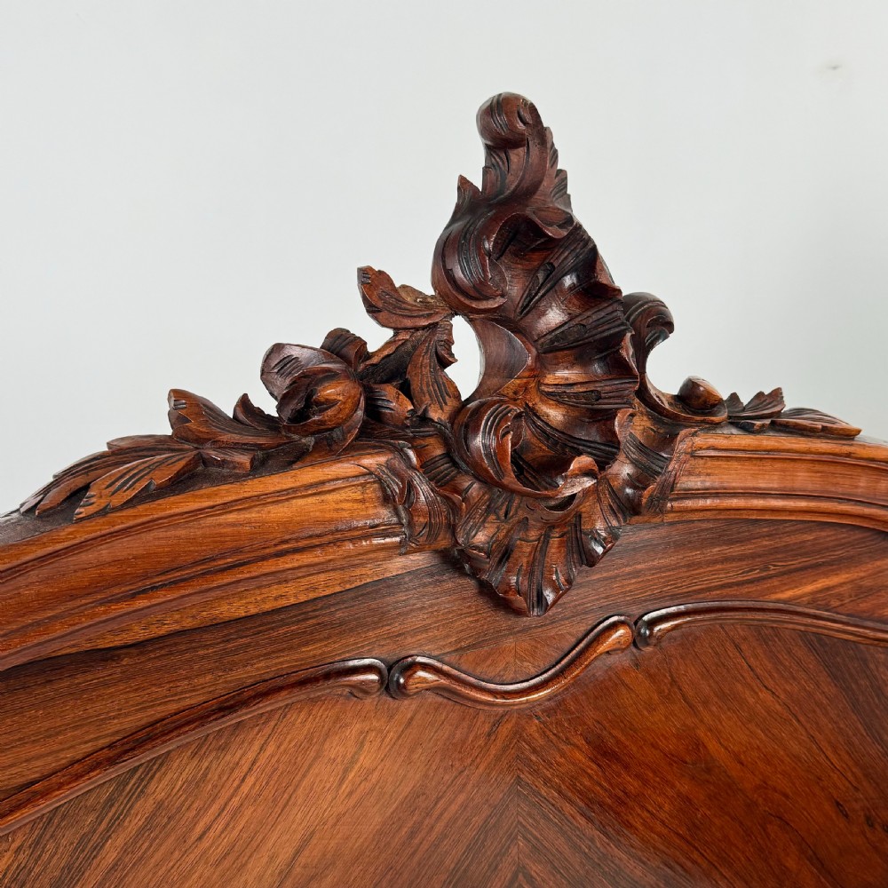 Antique 19th Century Complete French Double Bed In Rosewood 
 View XVI