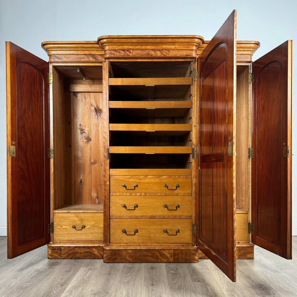  Antique 19th Century Large Wardrobe Of Fine Quality In Satin Birch 
 View III