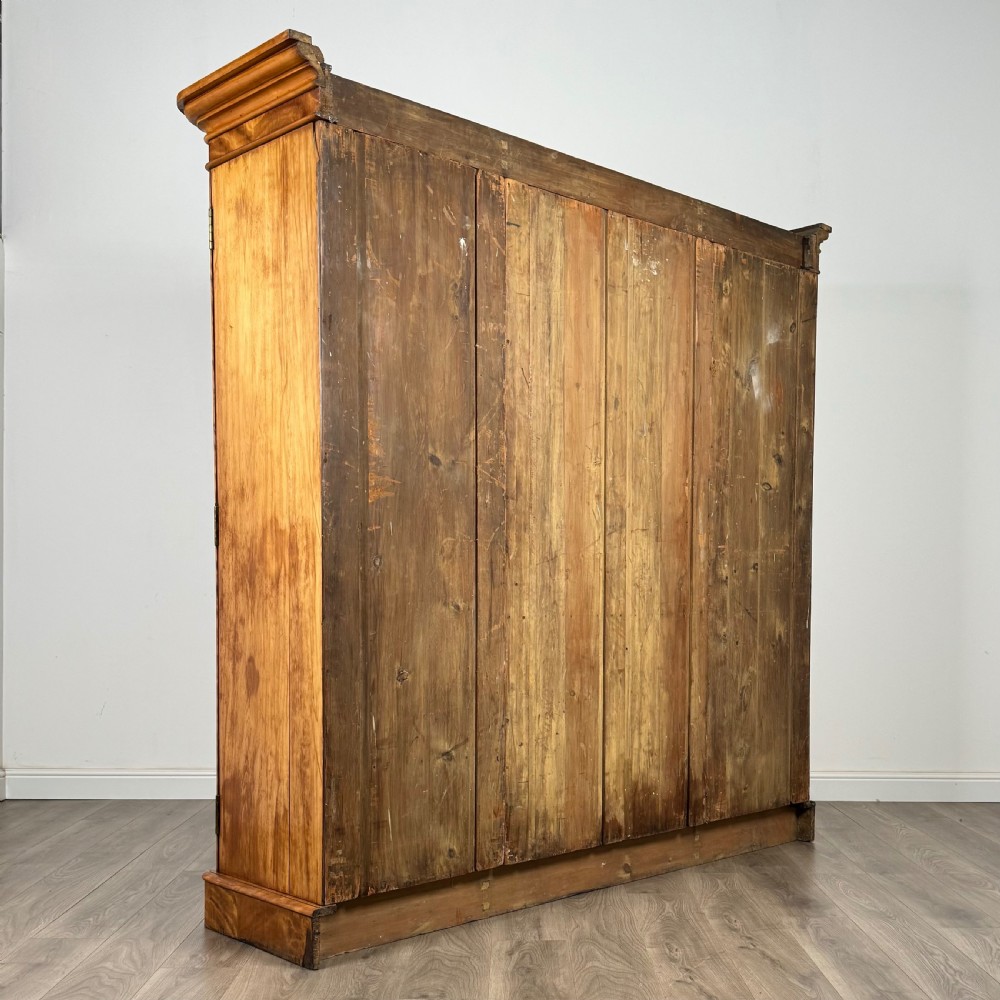  Antique 19th Century Large Wardrobe Of Fine Quality In Satin Birch 
 View VI