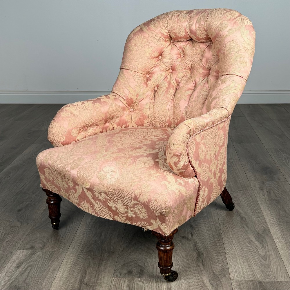 Antique 19th Century Armchair In Oak 
