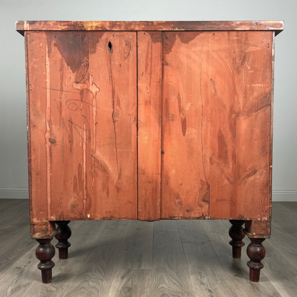 Antique 19th Century Bow Fronted Chest Of Drawers In Mahogany 
 View V