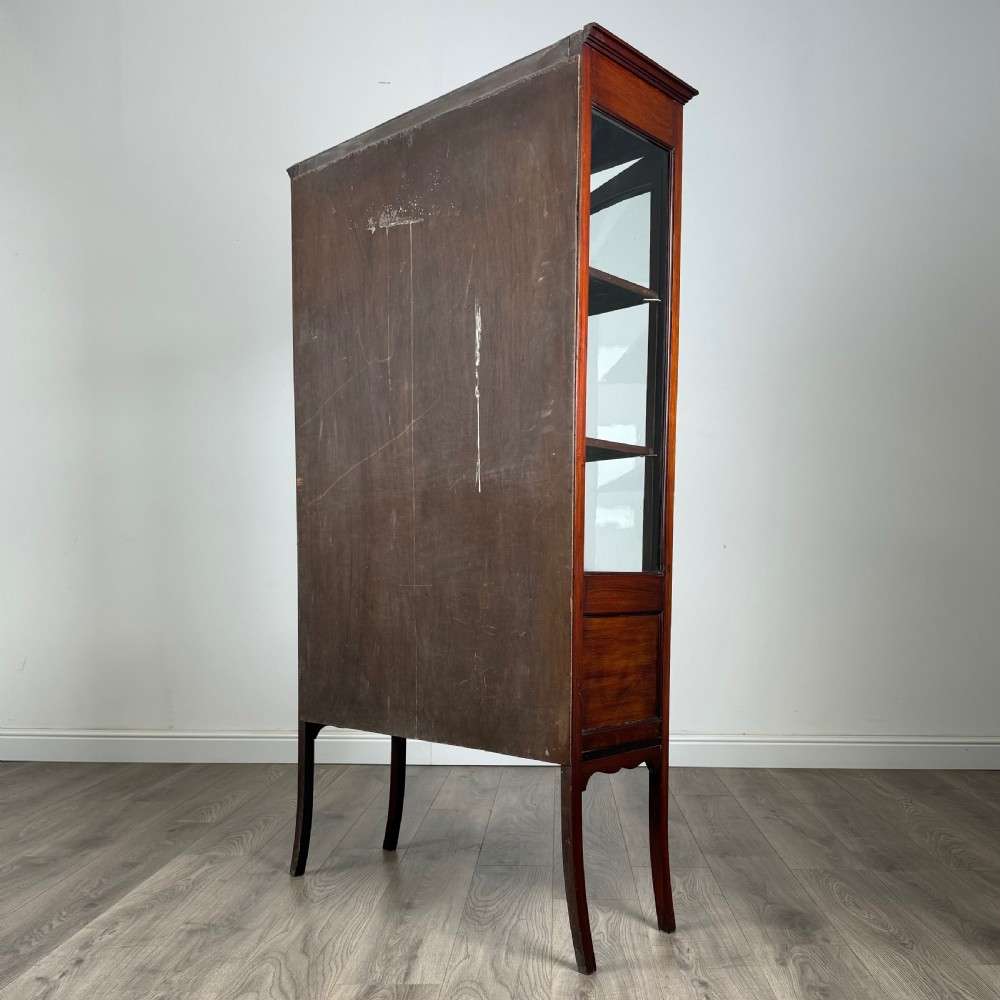 Antique 20th Century Inlaid Display Cabinet In Mahogany 
 View VII